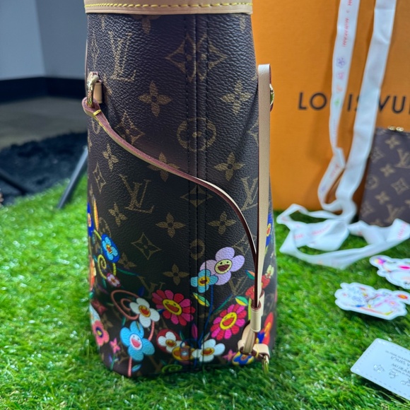 NWT Louis Vuitton x Murakami Flowers Monogram Neverfull MM Bag 2025 AUTHENTIC - Picture 4 of 15